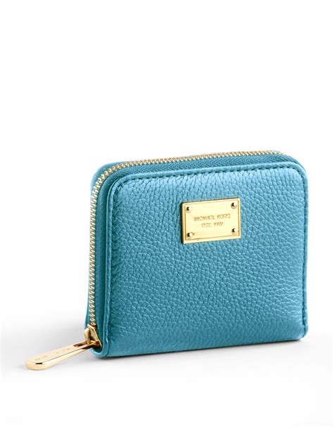 michael kors phone wallet blue|Michael Kors small zip wallet.